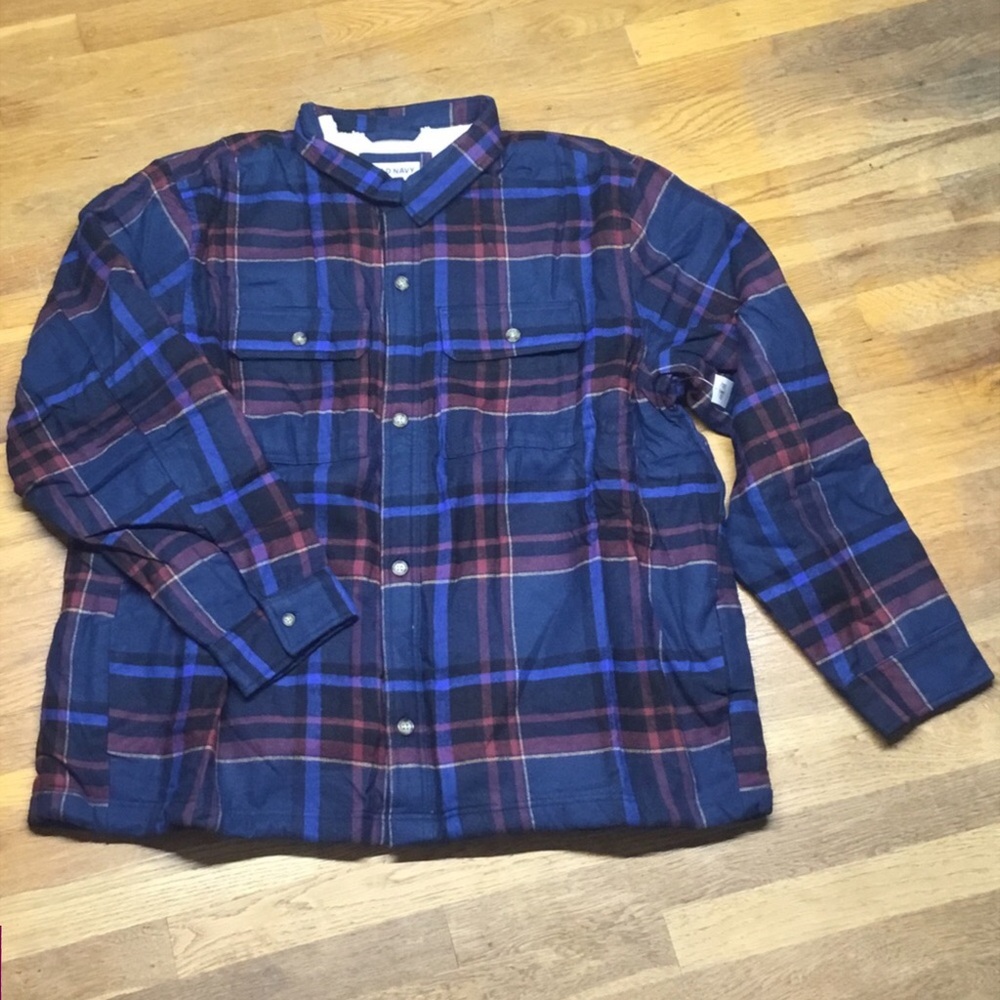 Cozy Everyday Plaid Sherpa-Lined Flannel Jacket Coat Plus